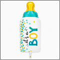 27"- Blue Baby Bottle Foil Balloon