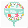 18"- Feel Better Floral Foil Balloon