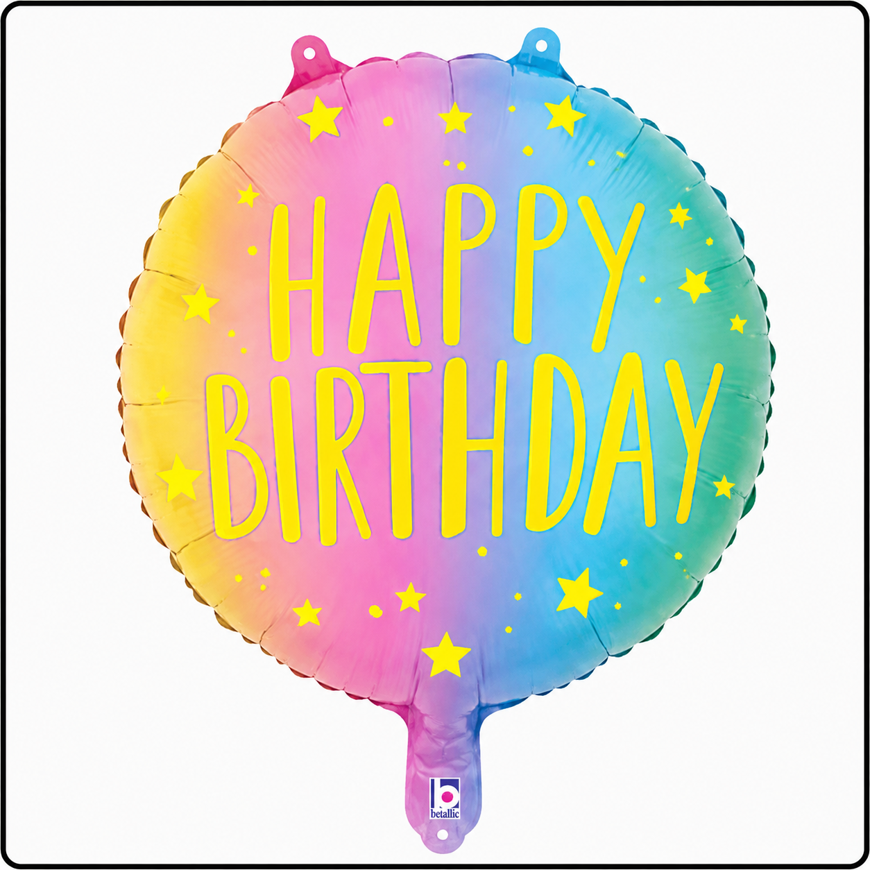 18"- Happy Birthday Multi Color Foil Balloon
