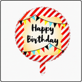 18"- Happy Birthday Circus Foil Balloon
