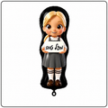 36"- Mazel Tov Girl Jumbo Character Foil Balloon