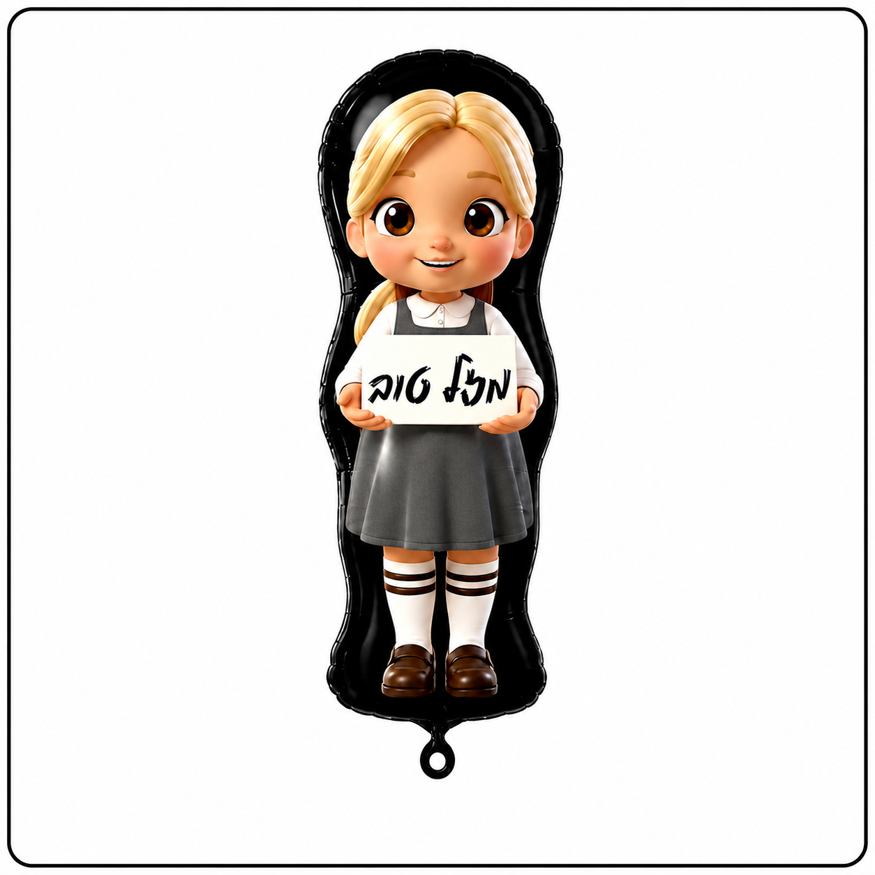 36"- Mazel Tov Girl Jumbo Character Foil Balloon