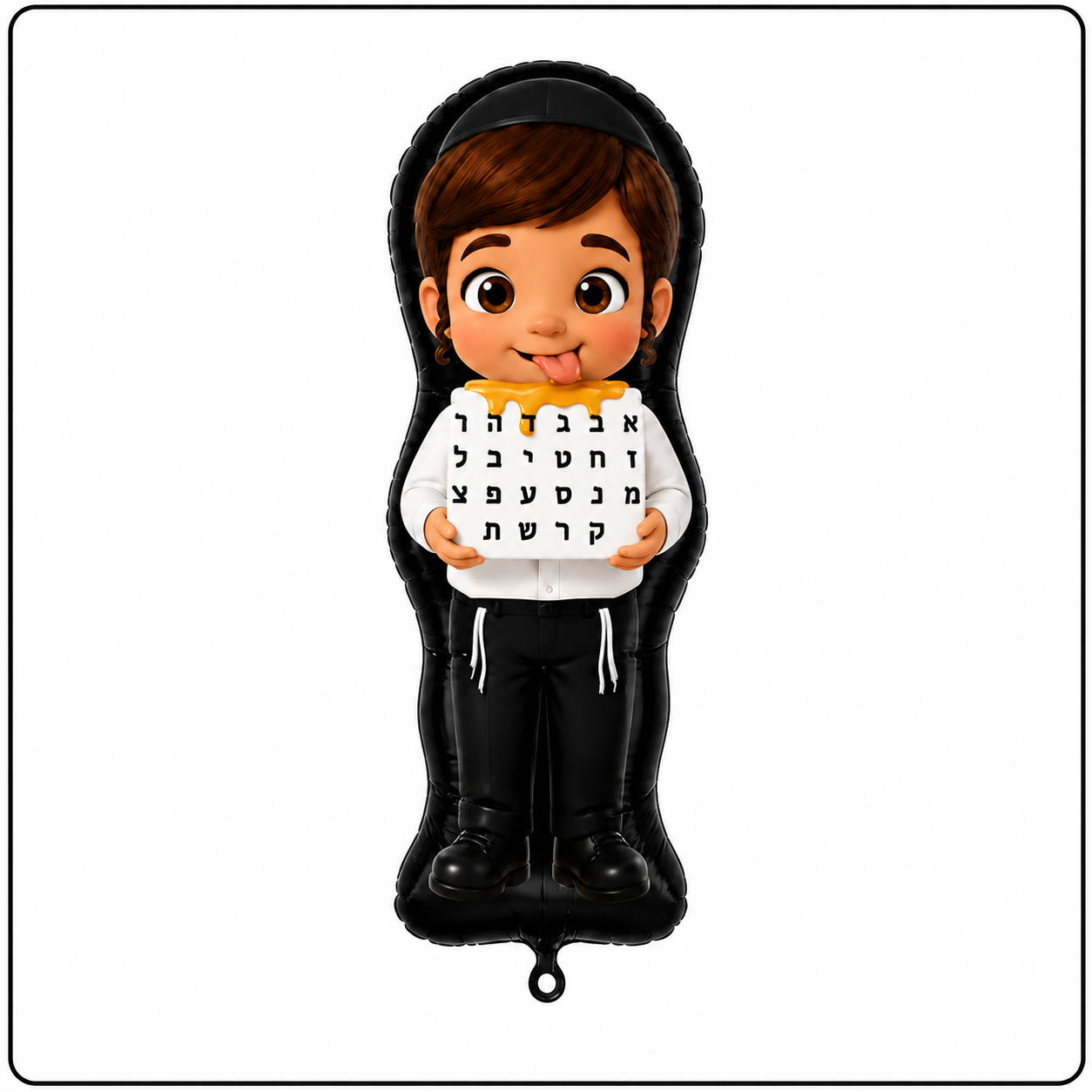 36"- Upsherin Boy Jumbo Character Foil Balloon