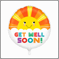 18"- Get Well Sun Foil Balloon