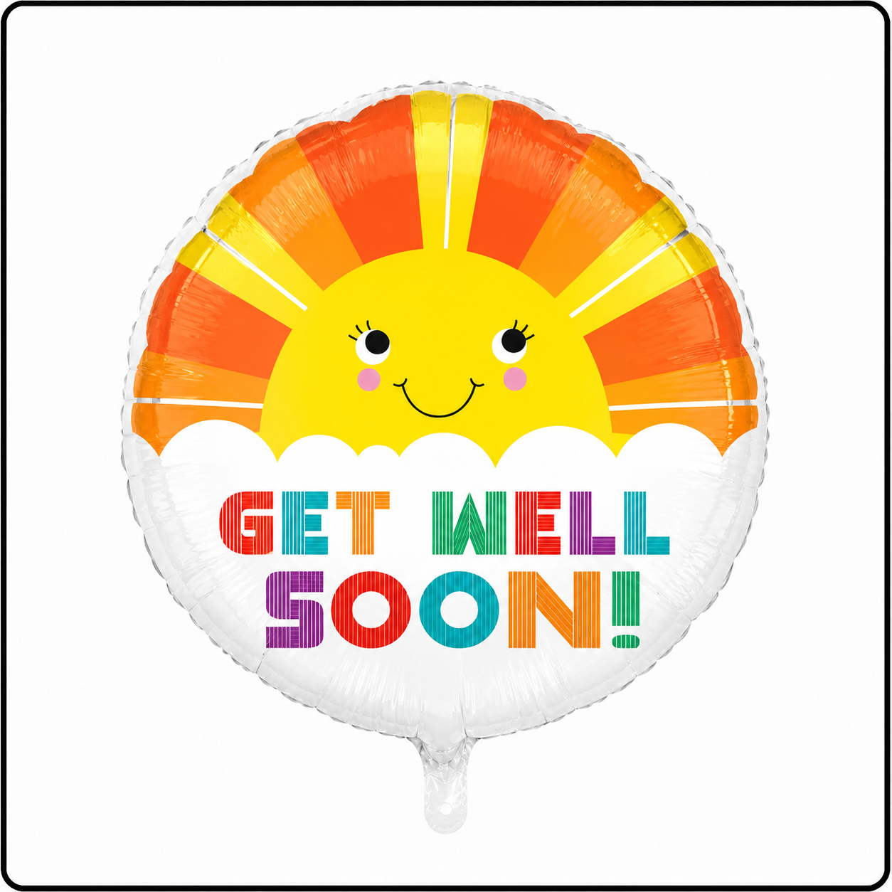 18"- Get Well Sun Foil Balloon