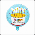 18"- Happy Birthday Cake Foil Balloon