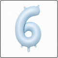 30"- No. 6 Matte Blue Jumbo Foil Balloon