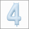 30"- No. 4 Matte Blue Jumbo Foil Balloon