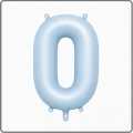 30"- No. 0 Matte Blue Jumbo Foil Balloon