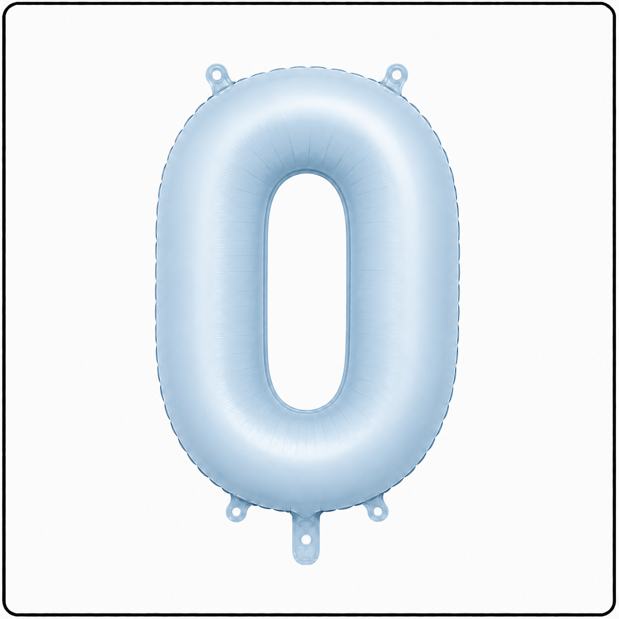 30"- No. 0 Matte Blue Jumbo Foil Balloon