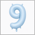 30"- No. 9 Matte Blue Jumbo Foil Balloon