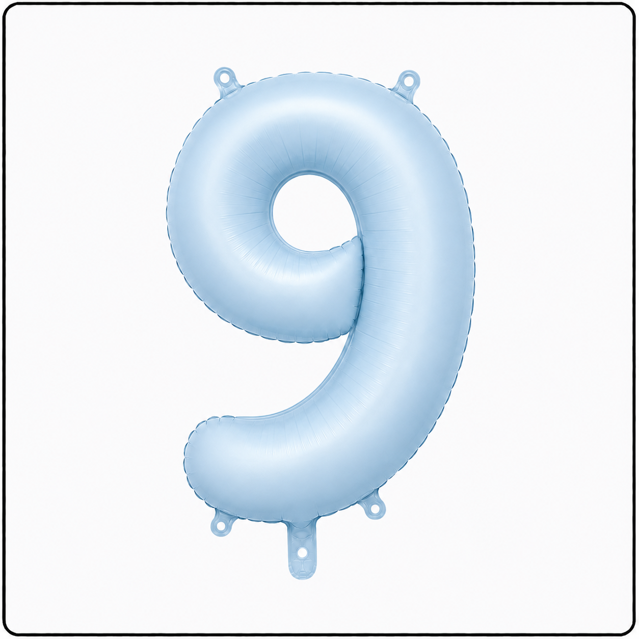 30"- No. 9 Matte Blue Jumbo Foil Balloon