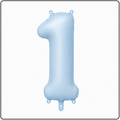 30"- No. 1 Matte Blue Jumbo Foil Balloon